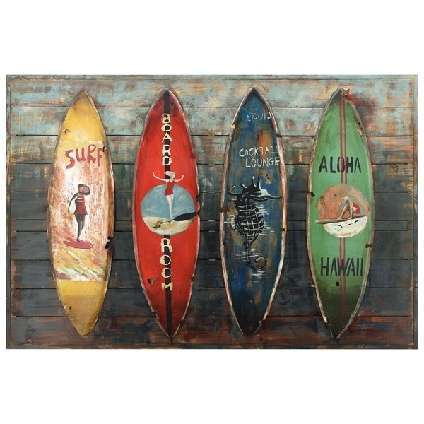 Solid Storage Supplies Canoes Metal Wall Art SO2573458